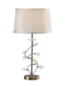 IL31220/WH  Willow Crystal 55cm 1 Light Table Lamp